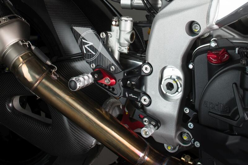 "r" Version Ajustable Rear Sets , Reverse Shifting for Aprilia Naturale